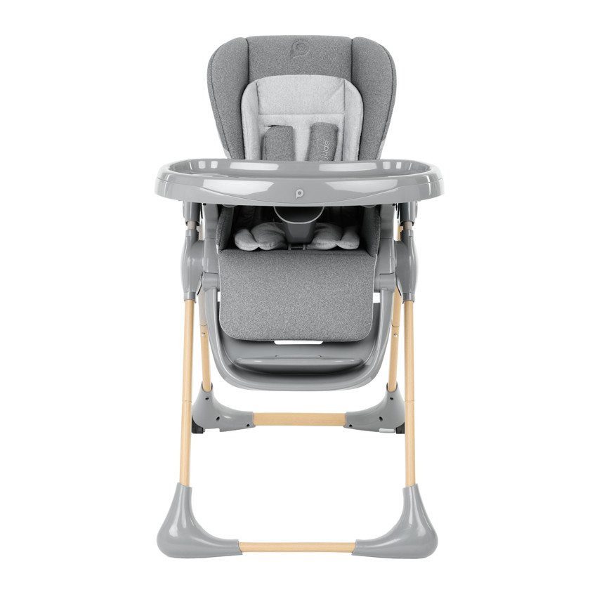 Chaise haute réglable 0+ Jude - Bois et Gris 