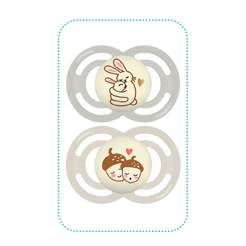 Lot de 2 sucettes Perfect nuit 6m+ 