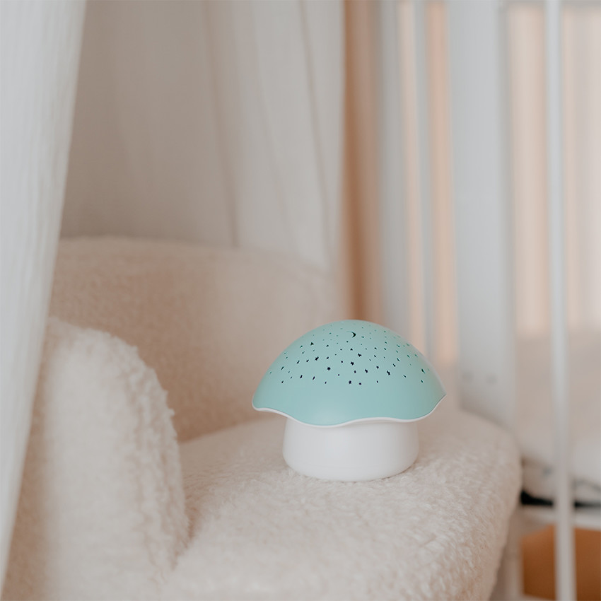 Veilleuse Projecteur d'étoiles Champignon - Bleu 