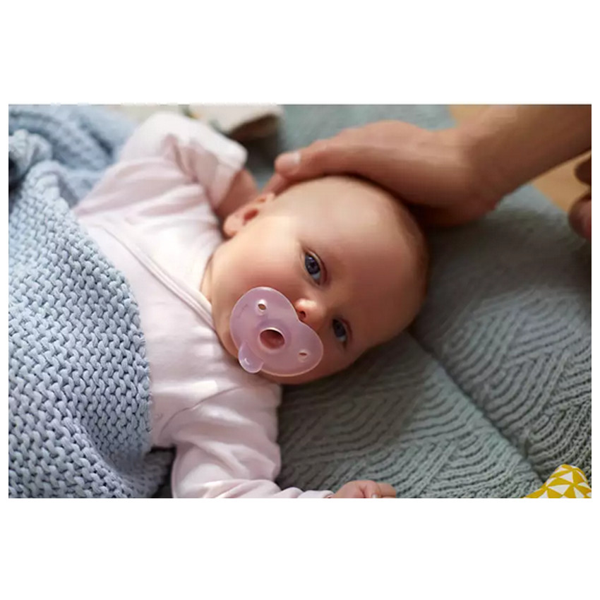 Sucette 100% Silicone Soothie +0m - Rose - 2 pièces - Rose (Avent) - Image 3