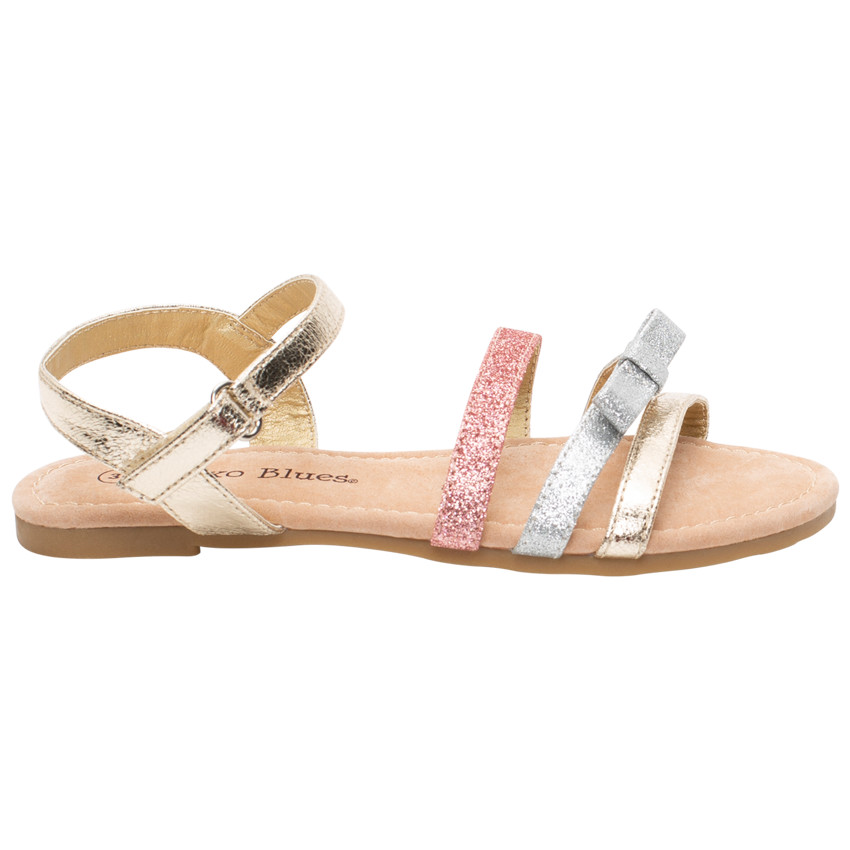 Sandales à brides pailletées pour fille 