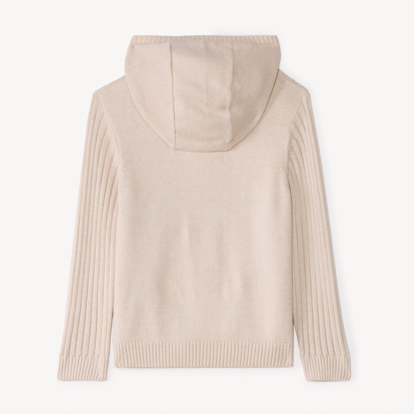 Gilet à capuche en tricot fantaisie pour garçon 