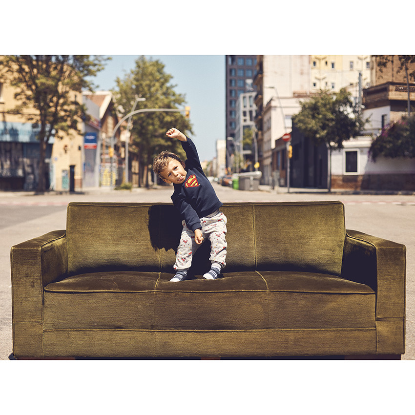 Jogging en molleton imprimé super-héros Warner pour bébé garçon 