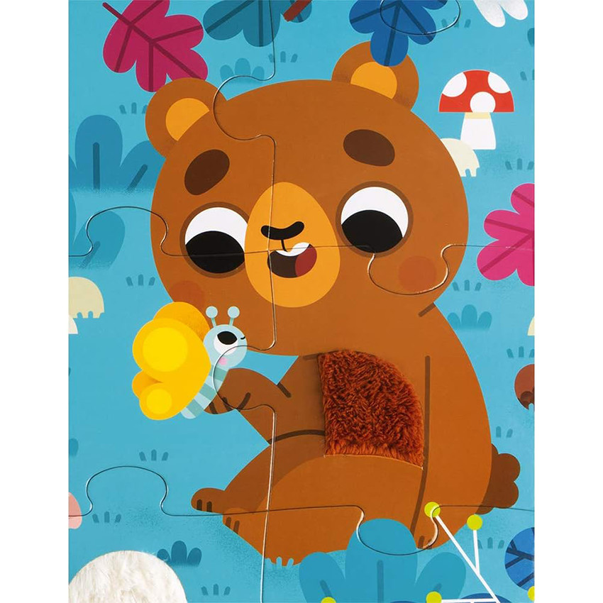 Puzzle tactile Les animaux de la forêt 20 pièces 