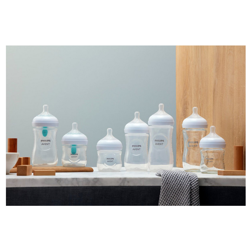 Biberon Natural Response 3.0 Valve Airfree Duo 125ml - 2 pièces - Transparent (Avent) - Image 1