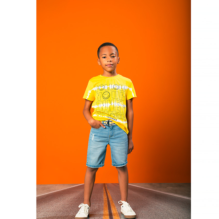 T-shirt manches courtes tie and dye SmileyWorld pour garçon 