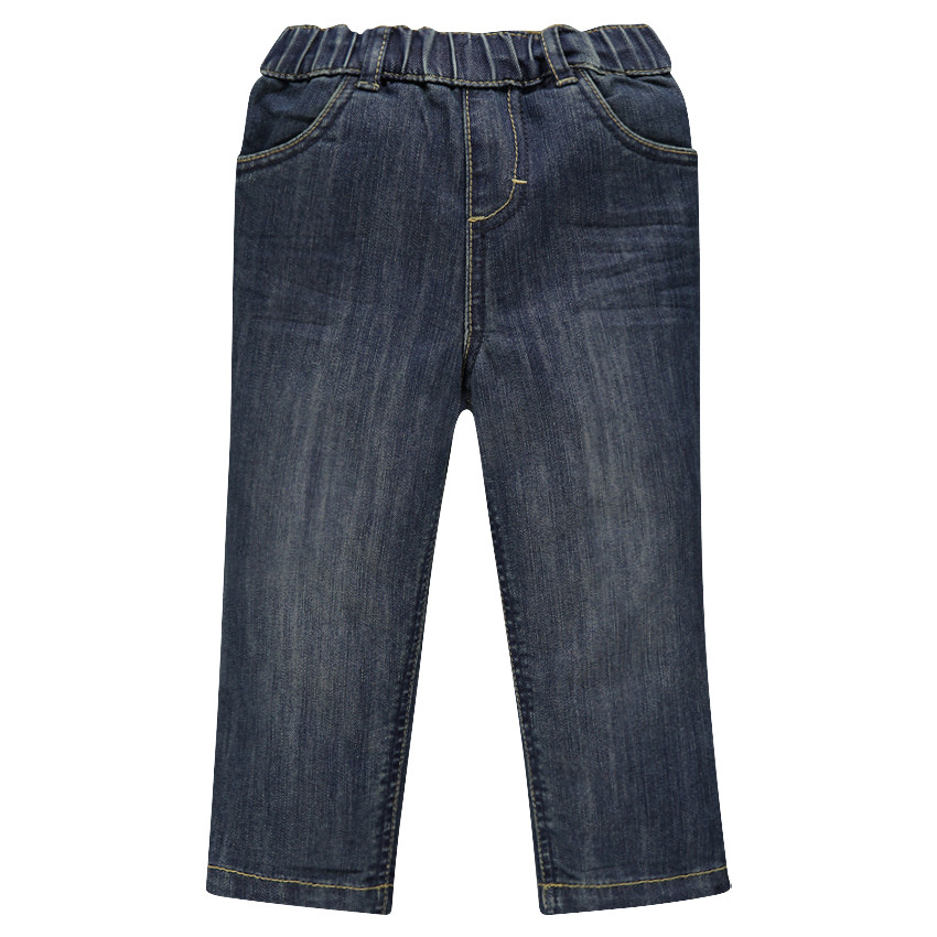 Jeans effet used à taille élastiquée 