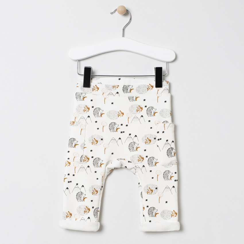 Ensemble à poche kangourou et hérissons printés pour bébé garçon 