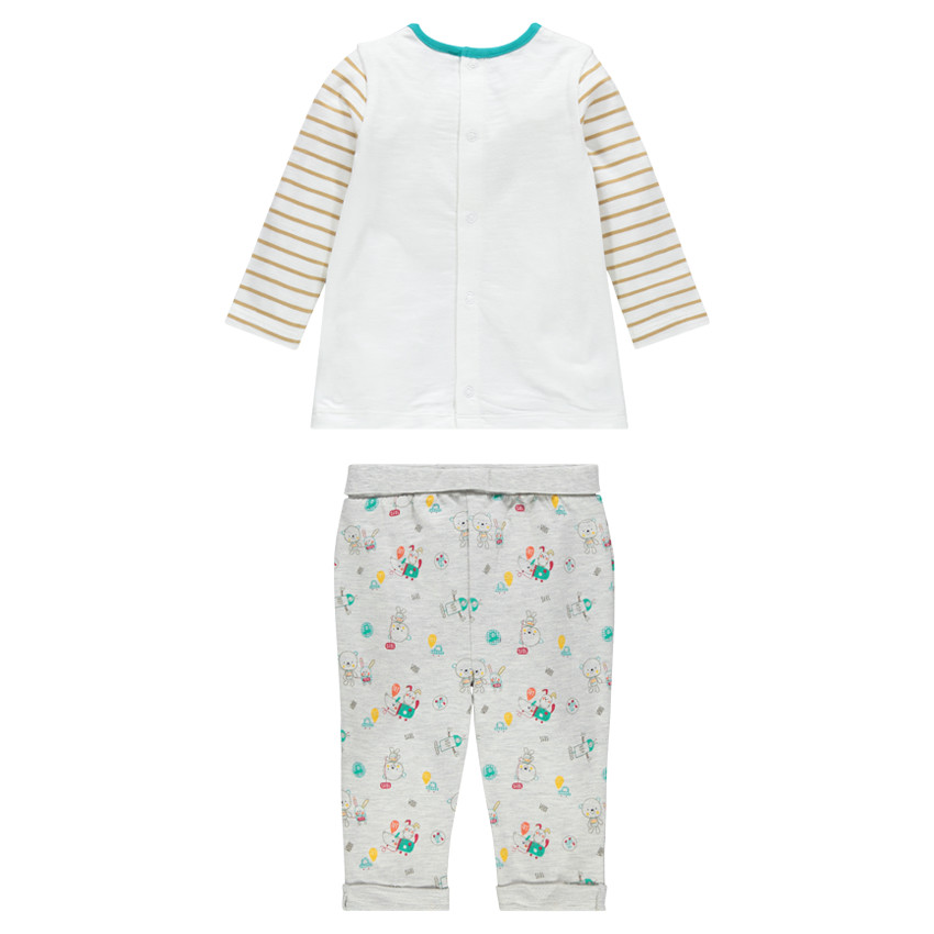 Ensemble tee-shirt manches longues et pantalon imprimé 