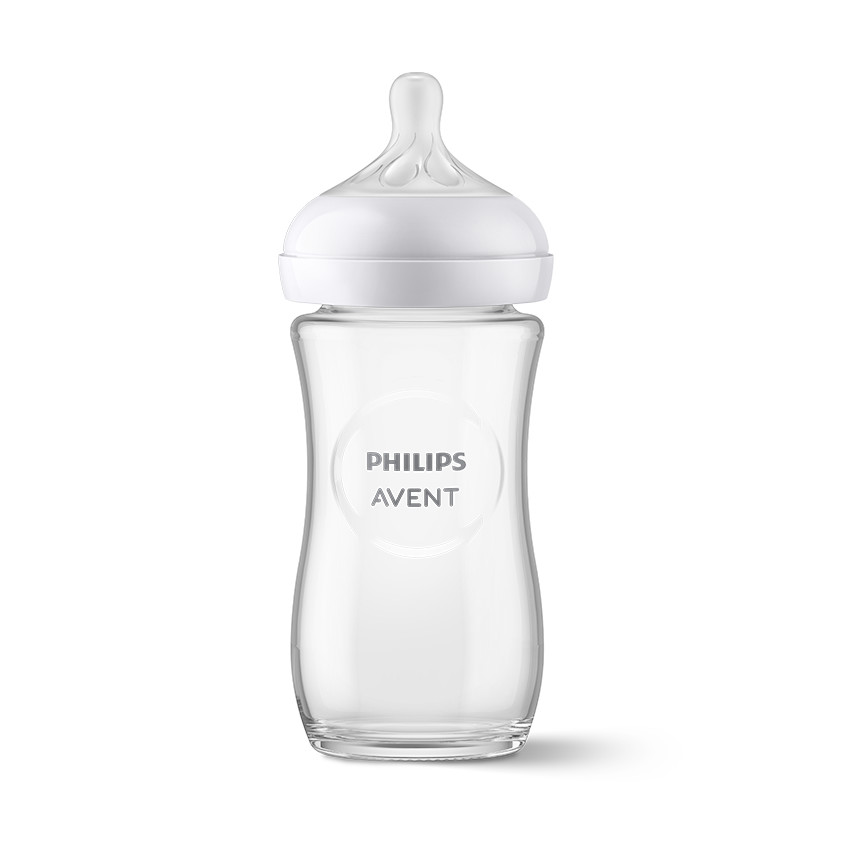 Biberon en verre Natural Response 240 ml - Transparent (Avent) - Image 1