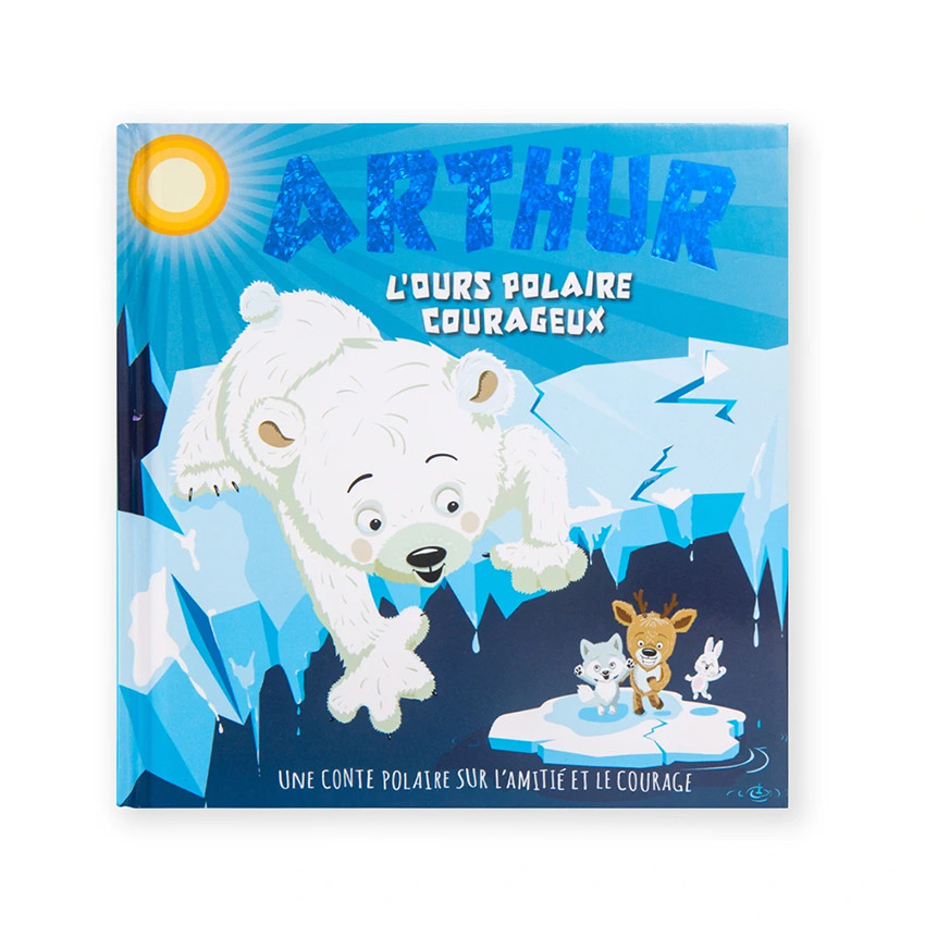 Livre personnalisé Arthur l'ours polaire courageux 
