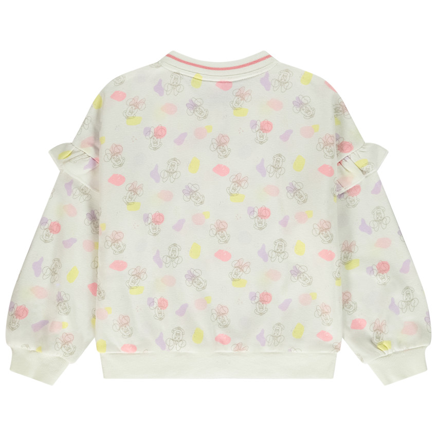 Gilet molleton à volants imprimé Minnie Disney pour fille 