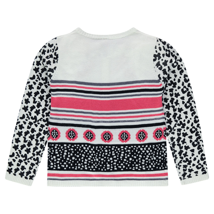 Gilet jacquard imprimé fantaisie 