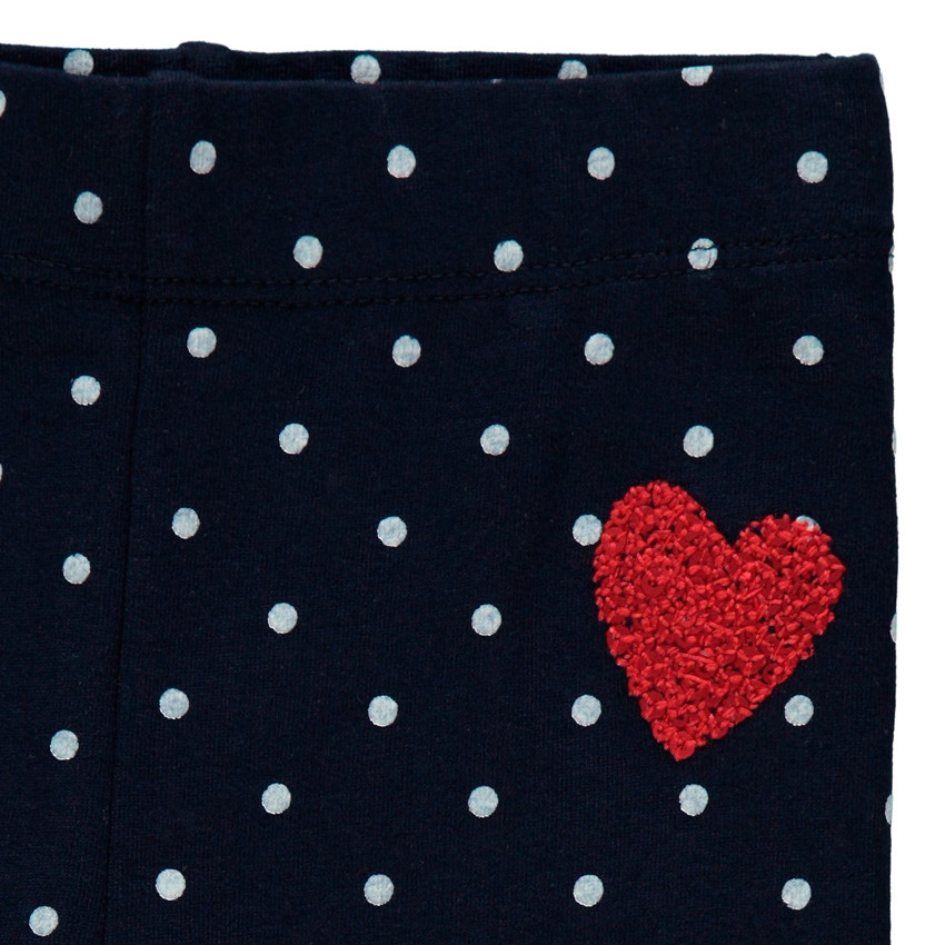 Ensemble de plage tee-shirt printé et cycliste à pois 