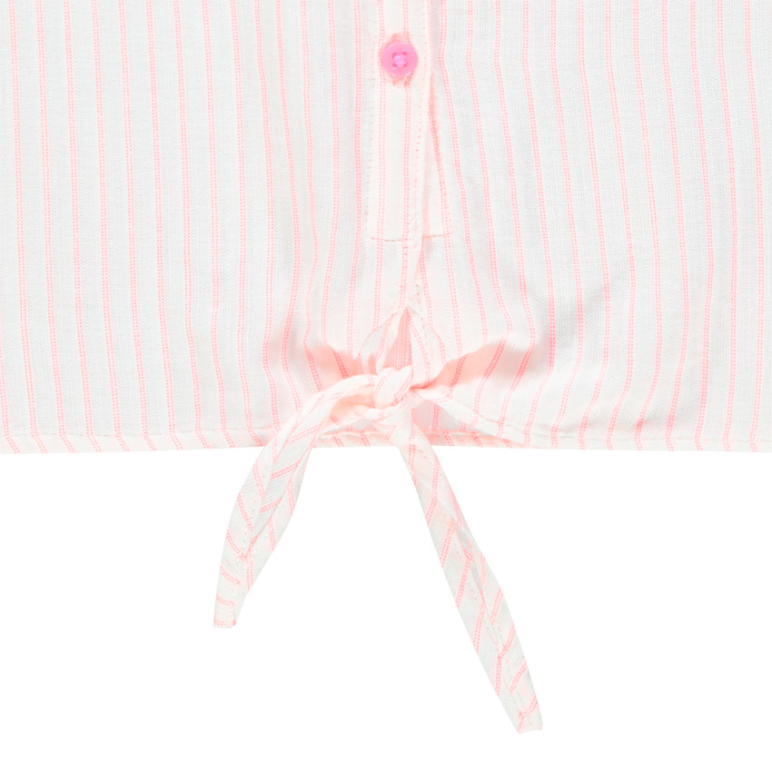 Chemise sans manches à rayures et liens à nouer  