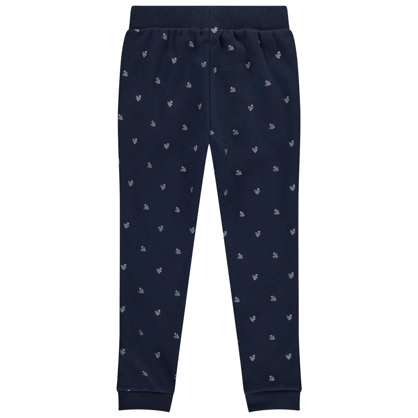 Pantalon de jogging imprimé cœurs en contrecollé pour fille 