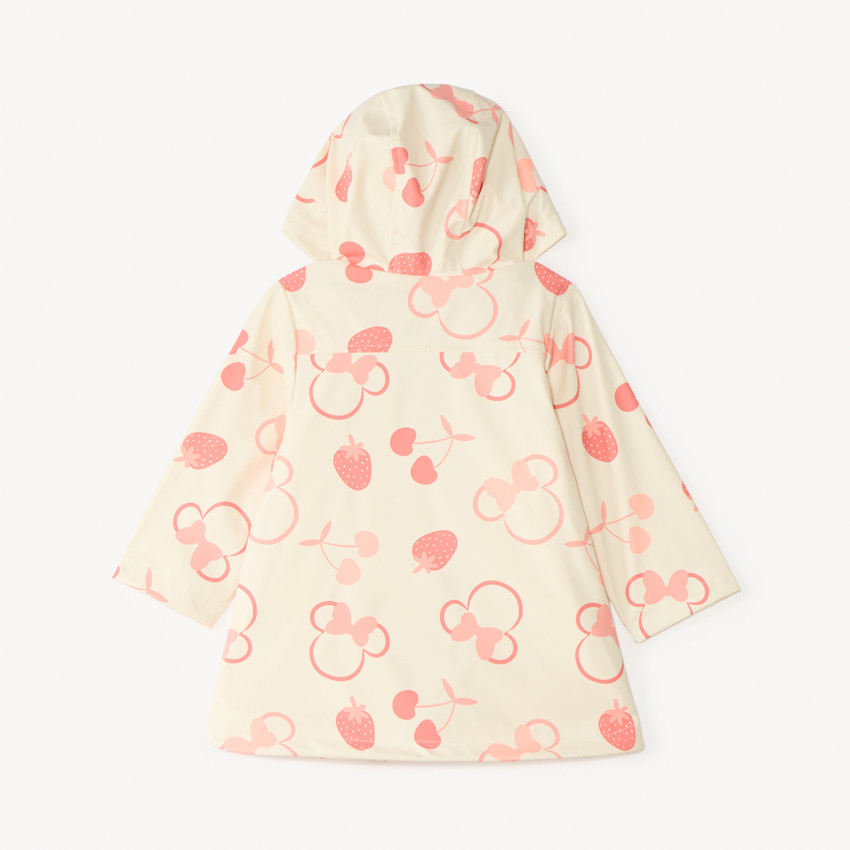 Parka gomme à capuche avec oreilles 3D imprimé Minnie Disney pour bébé fille 