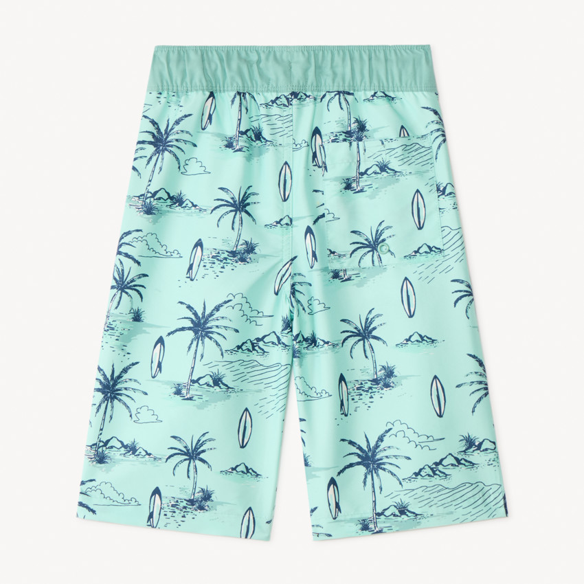 Short de bain long imprimé fantaisie pour garçon 