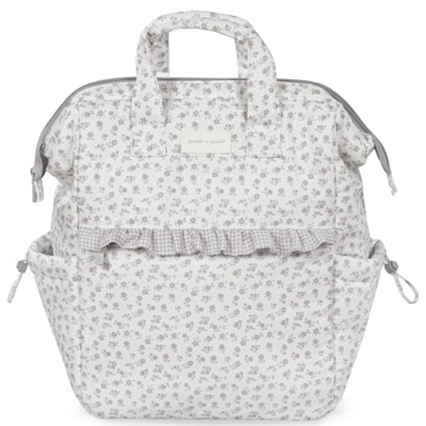 Sac à dos à langer Little Bloom Fleurs Gris 