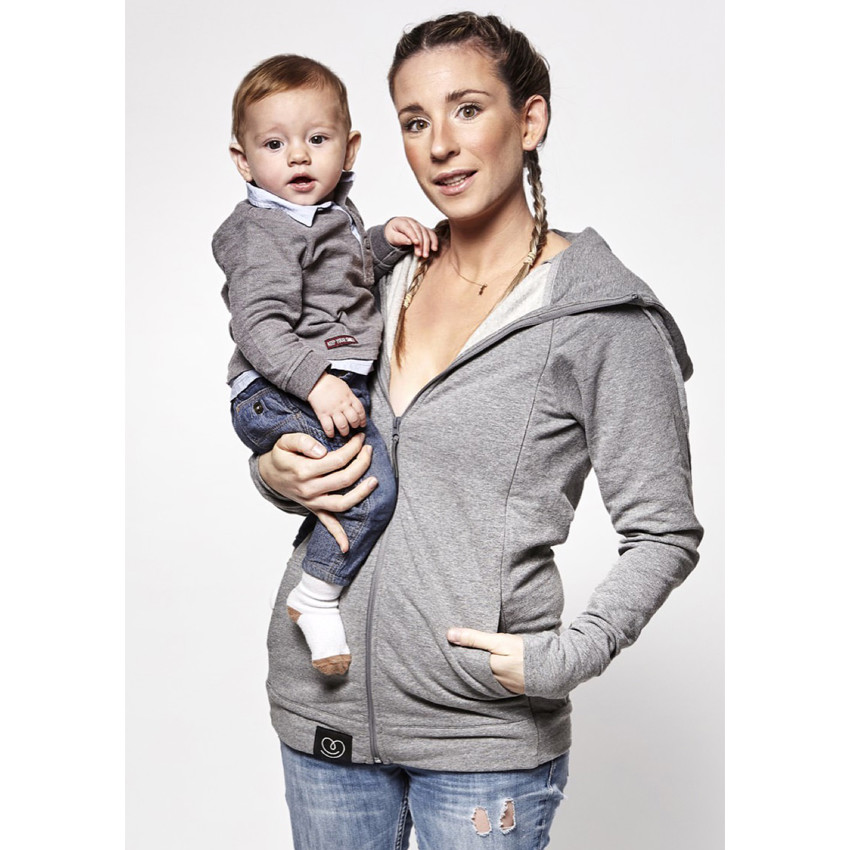 Le sweat du parent taille M unisexe - Gris chiné 
