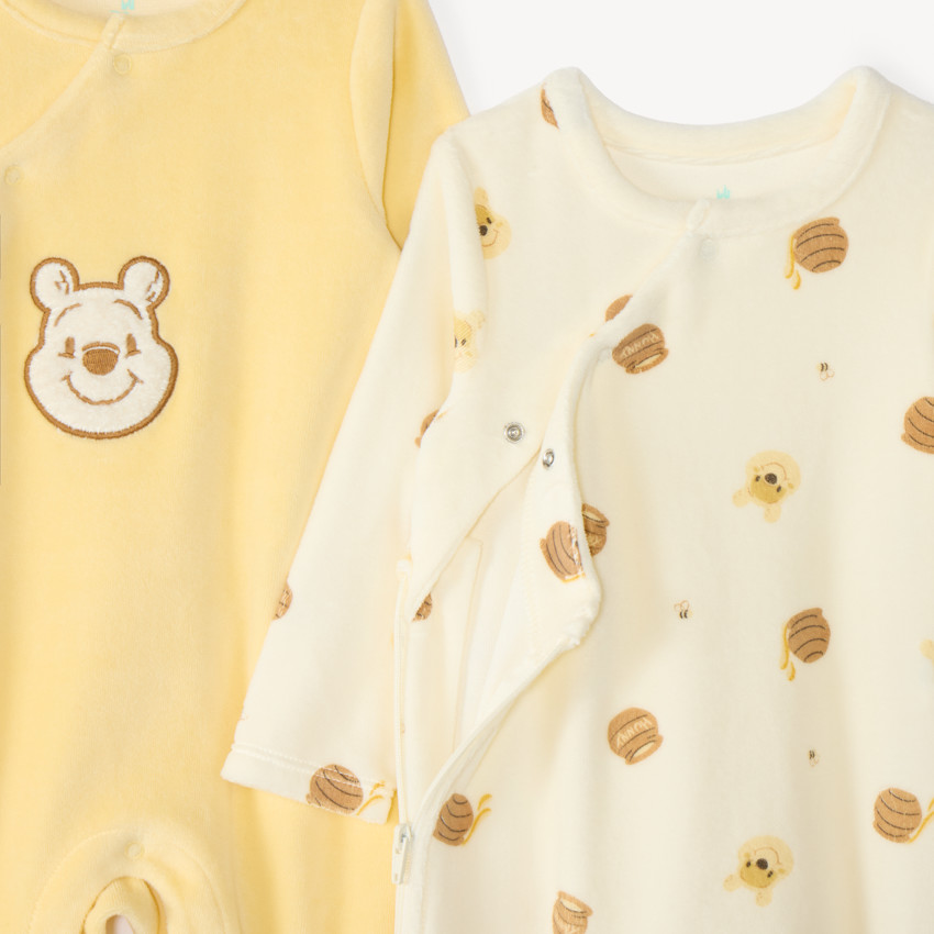 Lot de 2 dors-bien en velours bébé garçon Winnie l'ourson Disney 