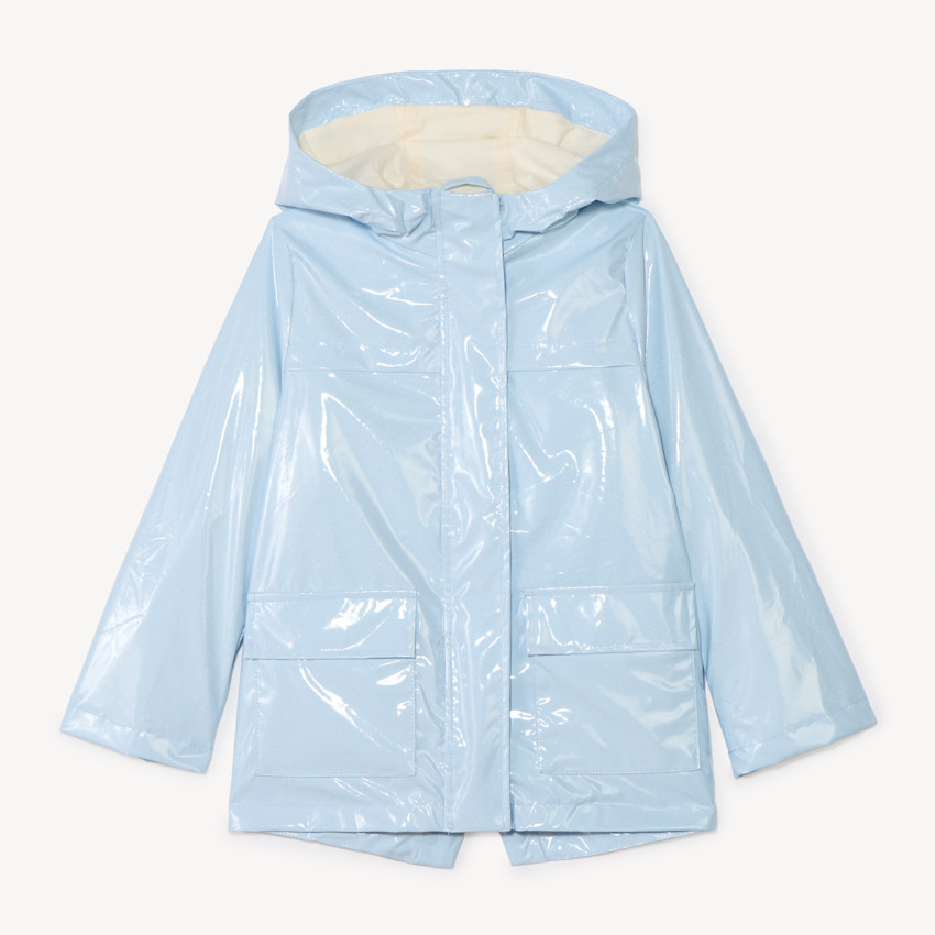 Parka gomme à capuche iridescente pour fille