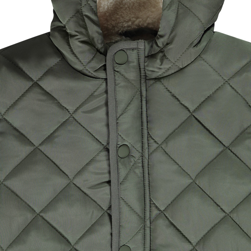 Veste à capuche effet matelassé doublure sherpa mixte 