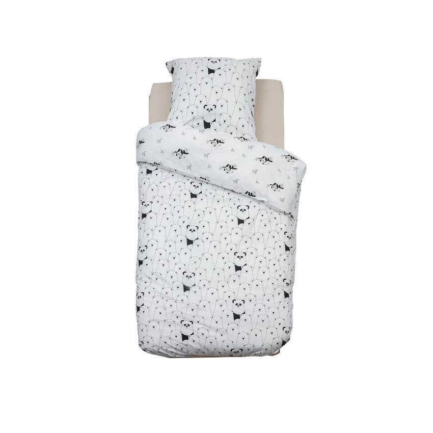 Set housse et taie panda Andy réversible 140 x 200 cm 