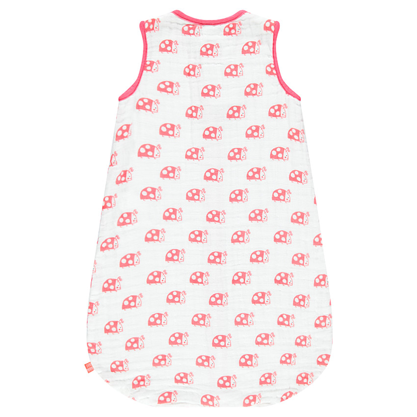 Turbulette en coton gaufré imprimée coccinelles 