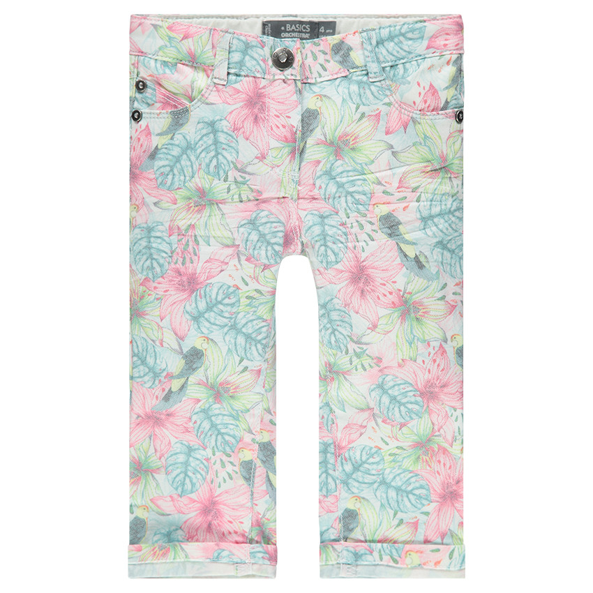 Pantacourt en twill imprimé 