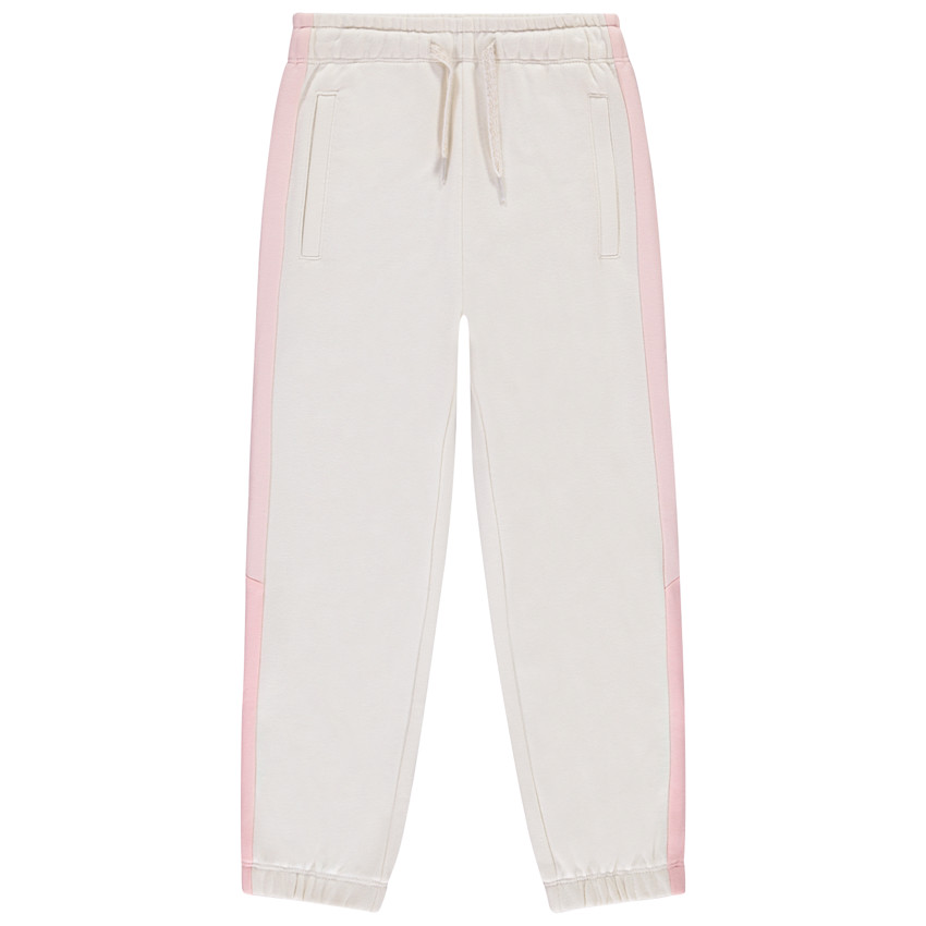 Jogging molleton à bandes colorées pour fille