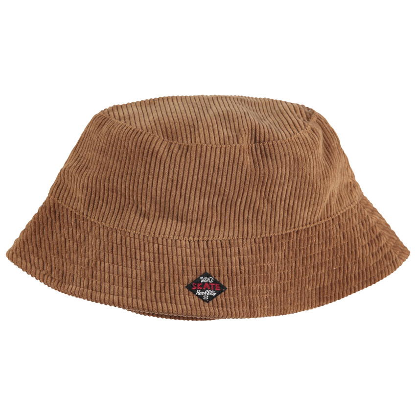 Bob en velours marron avec étiquette patchée 