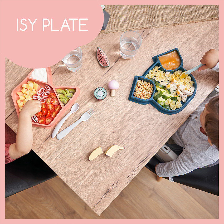 Assiette compartimentée en silicone ISY PLATE - Chien 