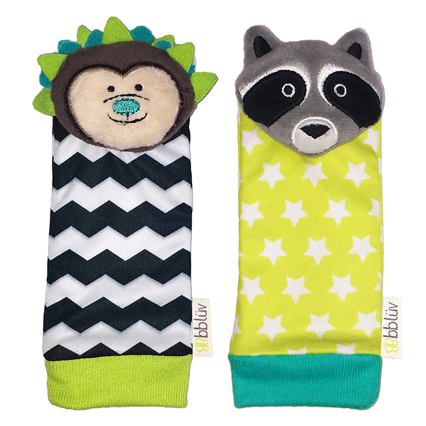 Chaussettes d'éveil hérisson et raton laveur 