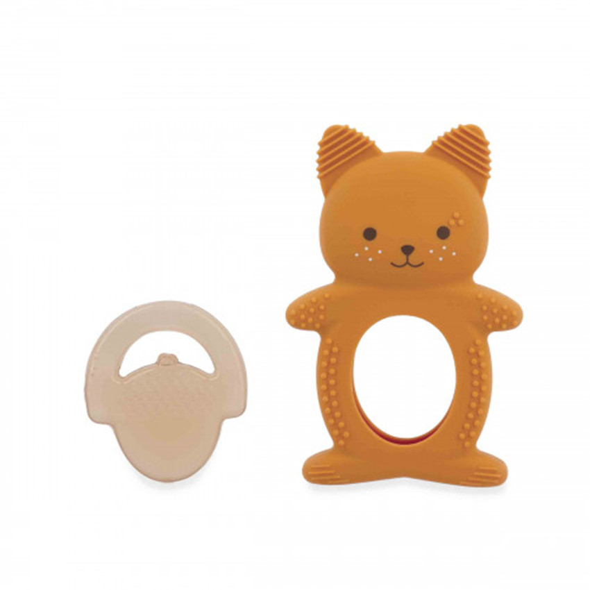 Duo anneau dentition et réfrigérant Ecureuil Orange 