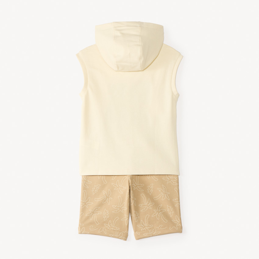 Ensemble court sweat + bermuda imprimé fantaisie pour garçon  