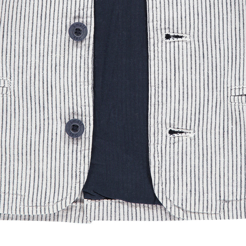 Veste en lin et coton rayée 