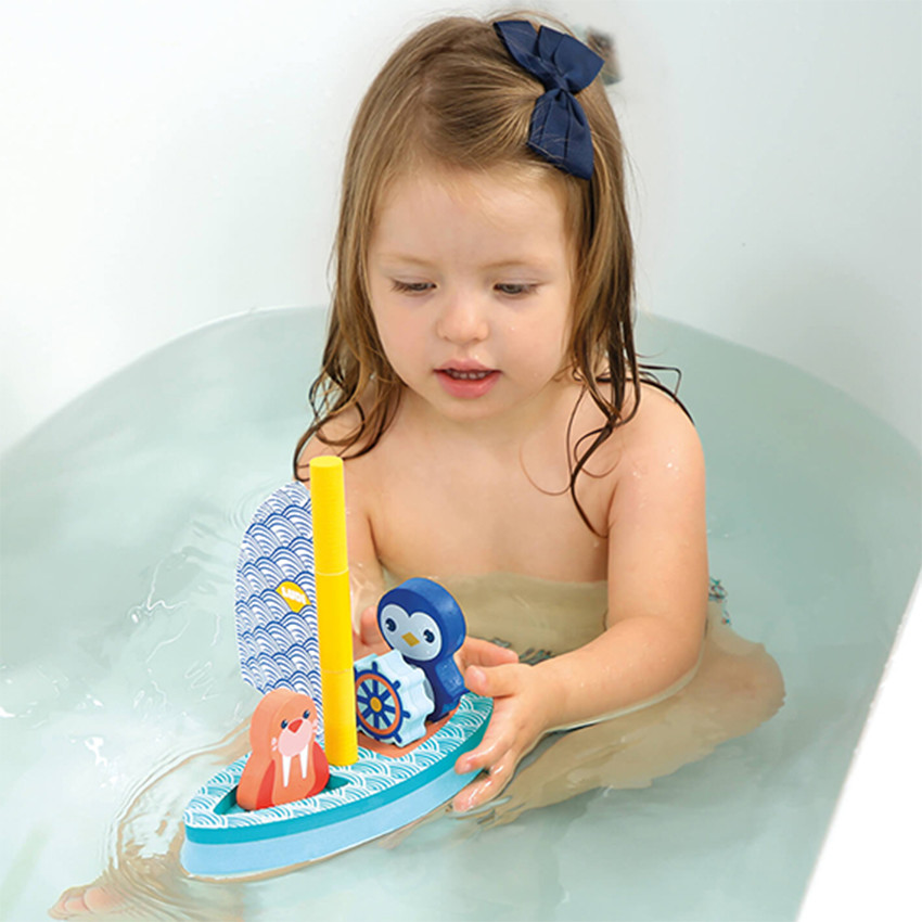 Bateau de bain avec pingouin et morse en mousse 