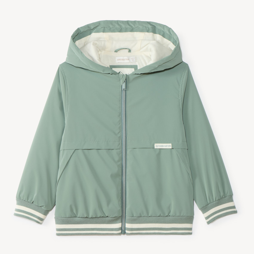 Coupe-vent garçon zippé à capuche imperméable