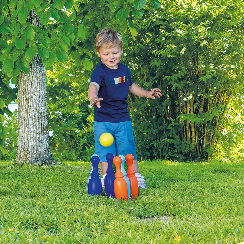 Jeu de 6 quilles de bowling 23 cm + 2 boules 