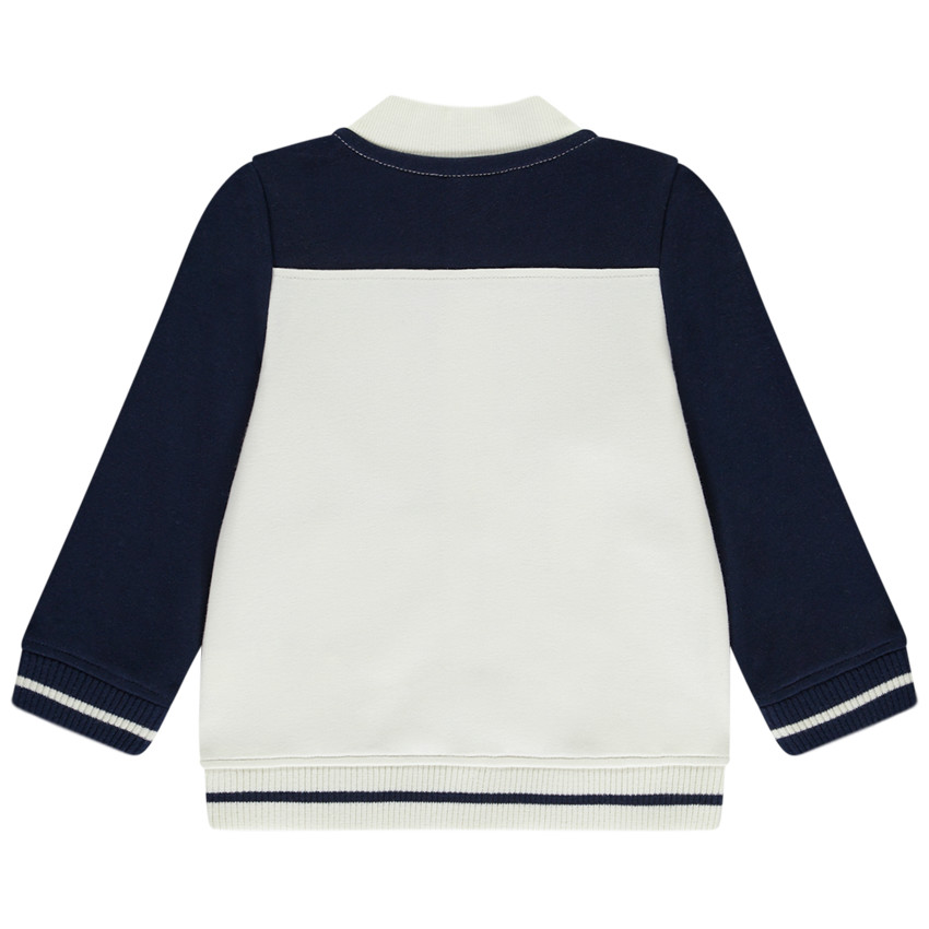 Gilet teddy molleton avec badge voilier pour bébé garçon 