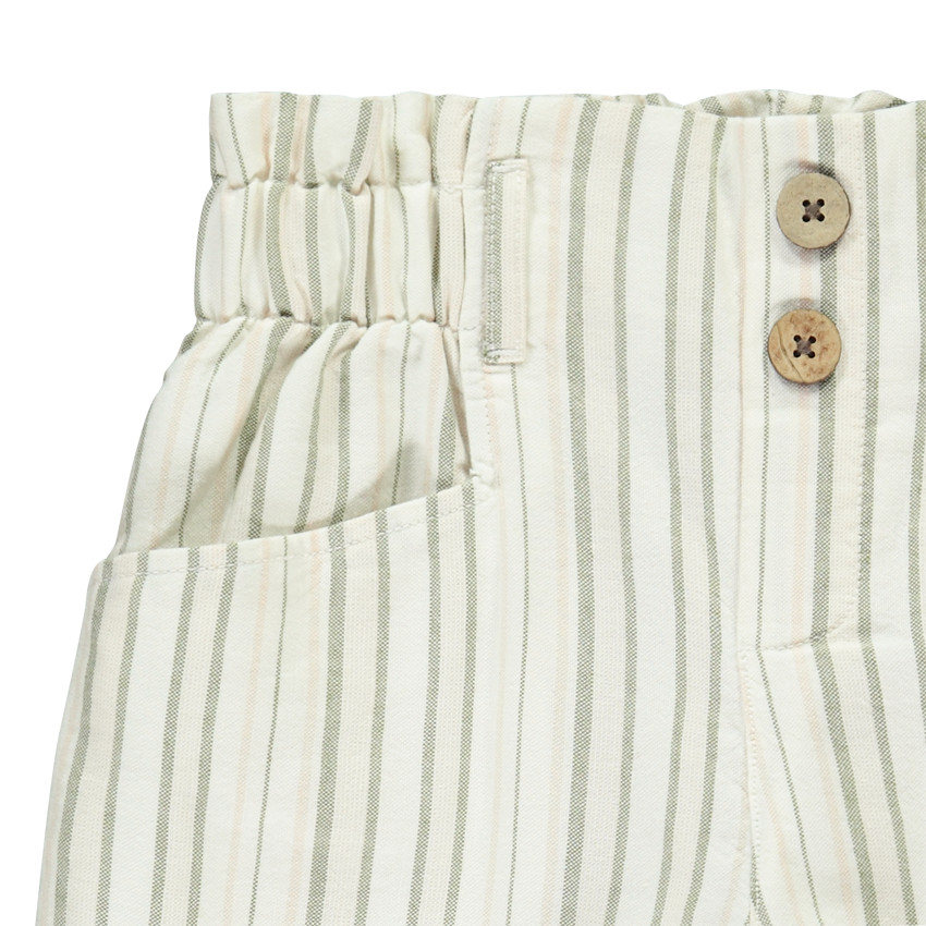 Pantalon fluide en toile rayée pour fille 