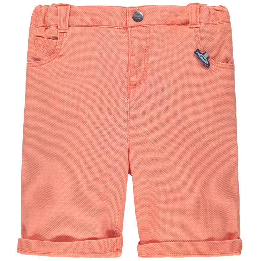 Bermuda en maille fantaisie orange 