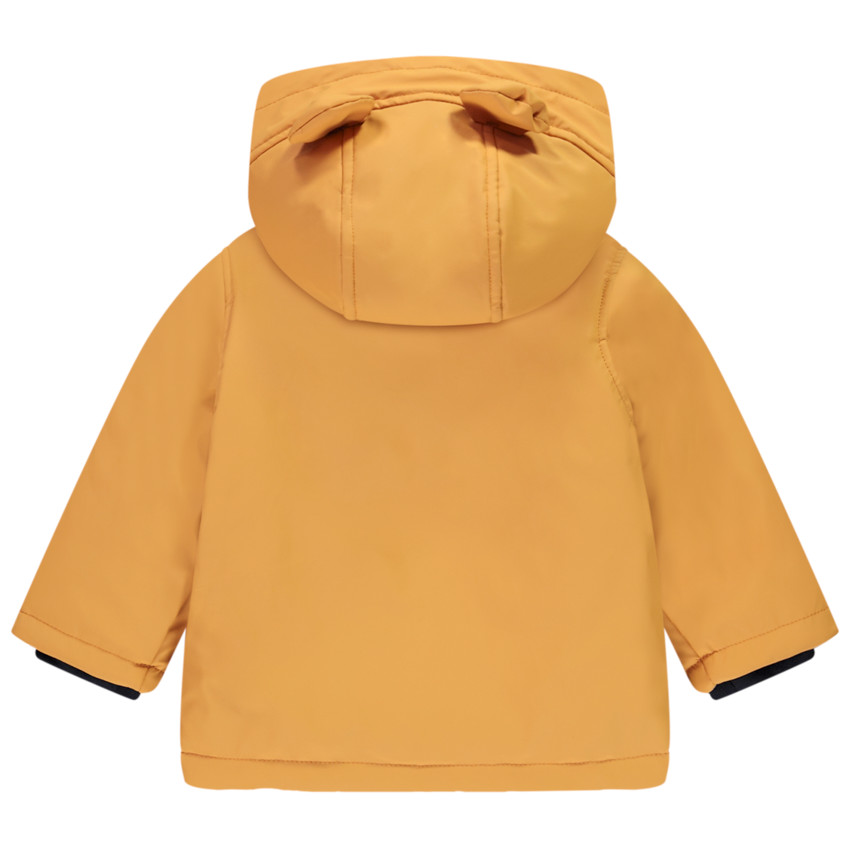 Parka gomme doublée velours à capuche ludique pour bébé garçon 