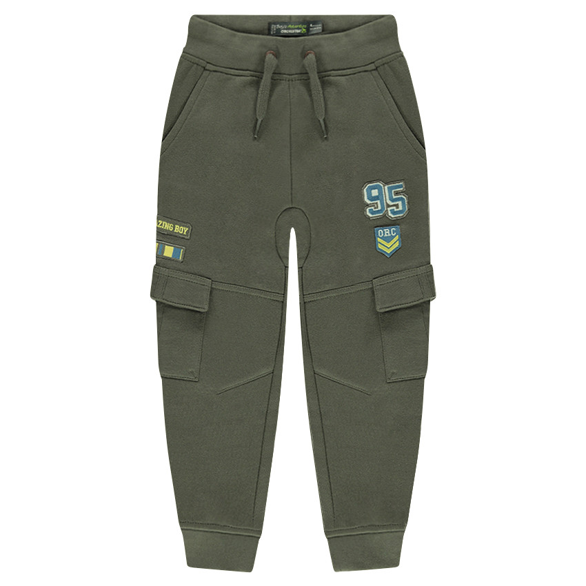 Pantalon de jogging en molleton avec badges et poches 