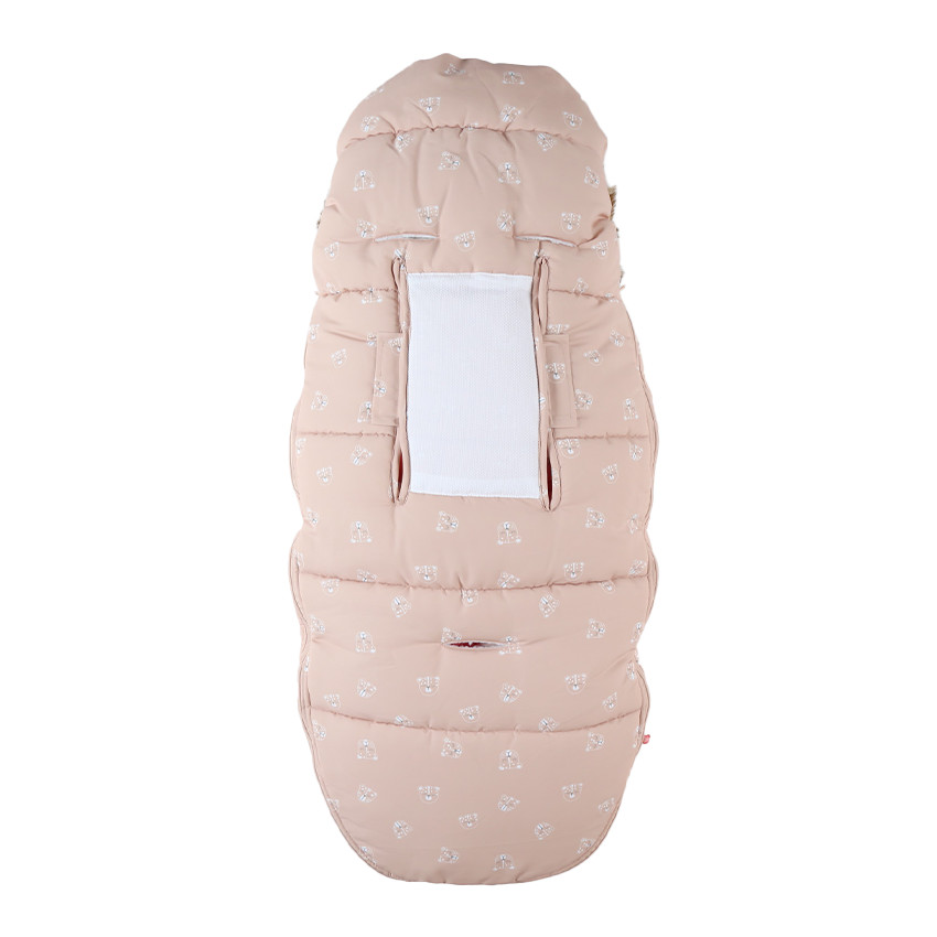 Chancelière en toile étanche imprimé félins 6-36M capuccino 