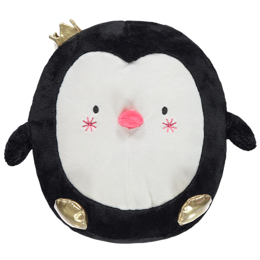 Pingouin en peluche avec touches de doré esprit Noël 