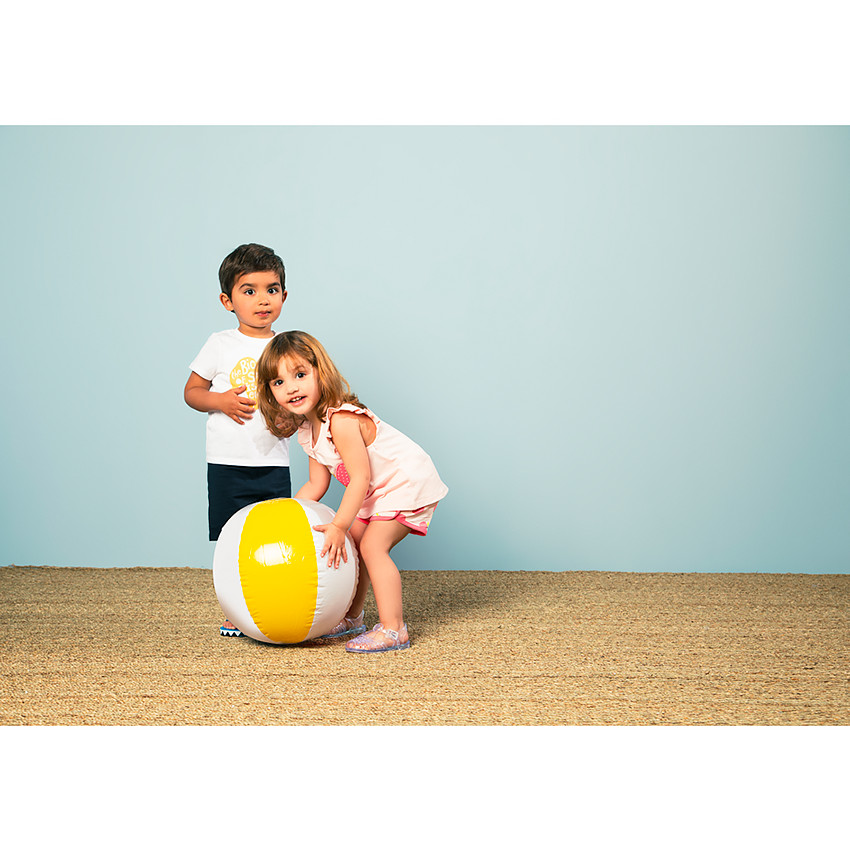 Ensemble de plage débardeur avec papillon en relief + short pour bébé fille 