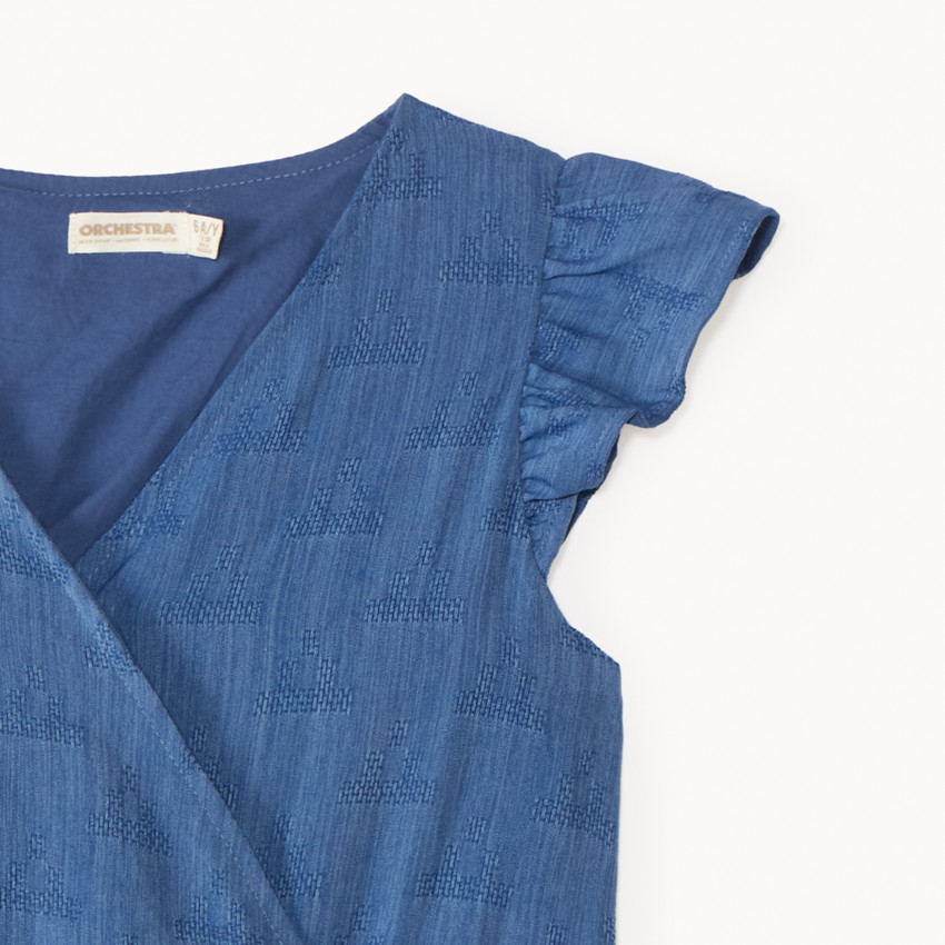 Combinaison courte portefeuille avec nœud pour fille 