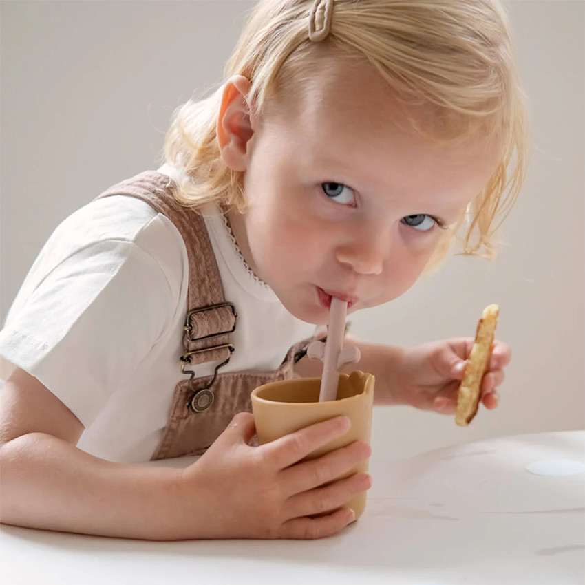 Tasse en silicone Kiddish Croco moutarde 